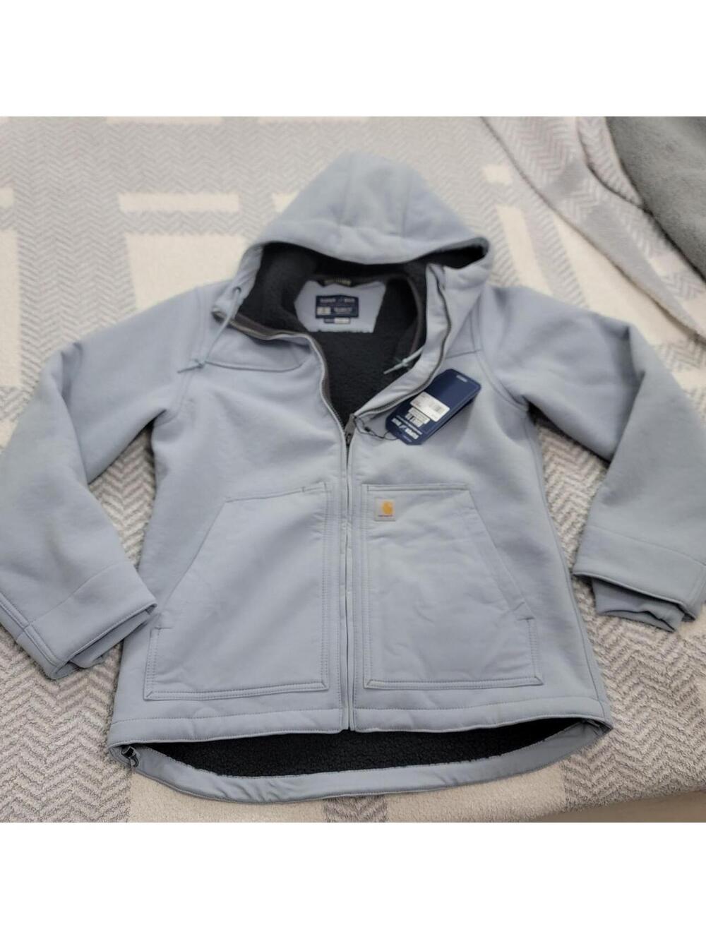 Carhartt Super Dux Sherpa lined active jacket in light blue, size small.